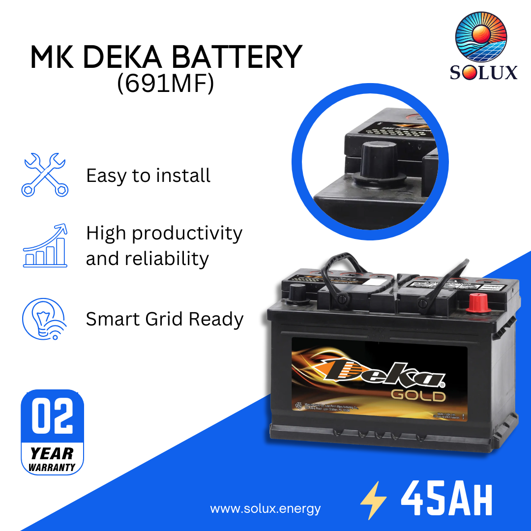 This is an image of MK Deka 45Ah Battery 12V FLA 691MF